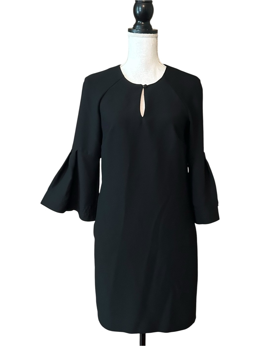 Banana Republic Petite Bell-Sleeve Sheath‎ Dress, Black SZ 6P